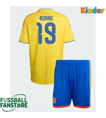 Kolumbien Rafael Santos Borre #19 Replik Heimtrikot Kinder WM 2026 Kurzarm (+ Kurze Hosen)